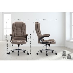 Silla de oficina Thor en tela color topo