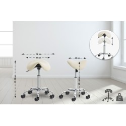 Taburete de trabajo Reno Cream