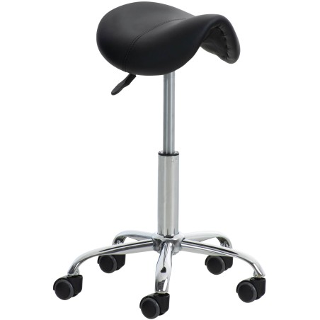 Taburete de trabajo negro Reno