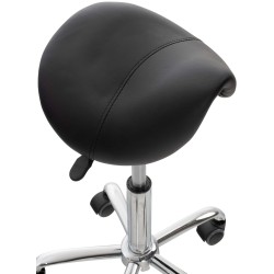 Taburete de trabajo negro Reno