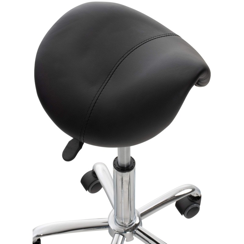 Taburete de trabajo negro Reno