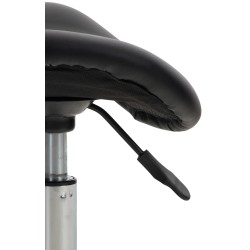 Taburete de trabajo negro Reno