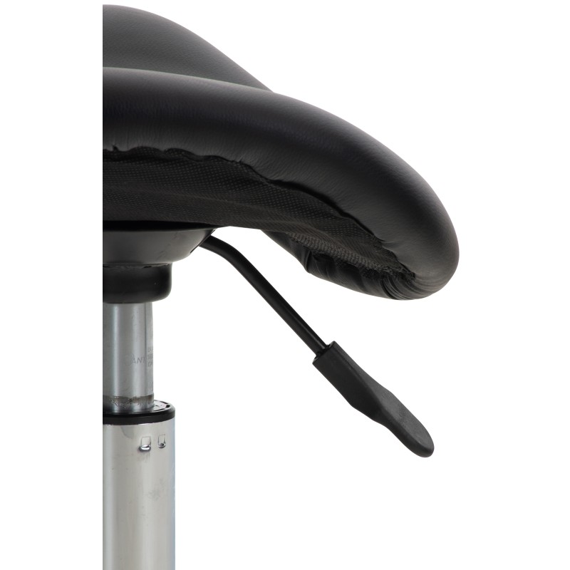 Taburete de trabajo negro Reno