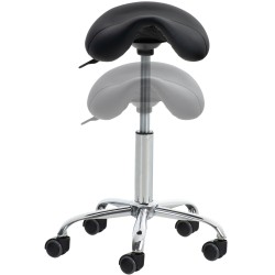 Taburete de trabajo negro Reno