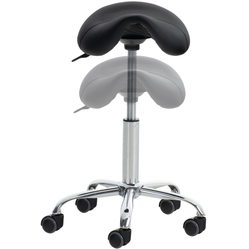 Taburete de trabajo negro Reno