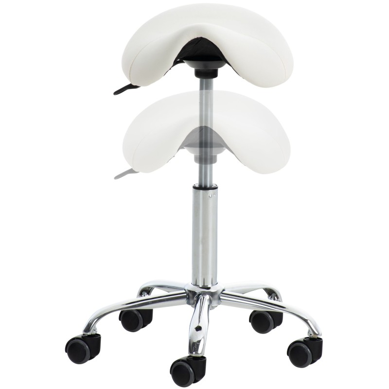 Taburete de trabajo blanco Reno