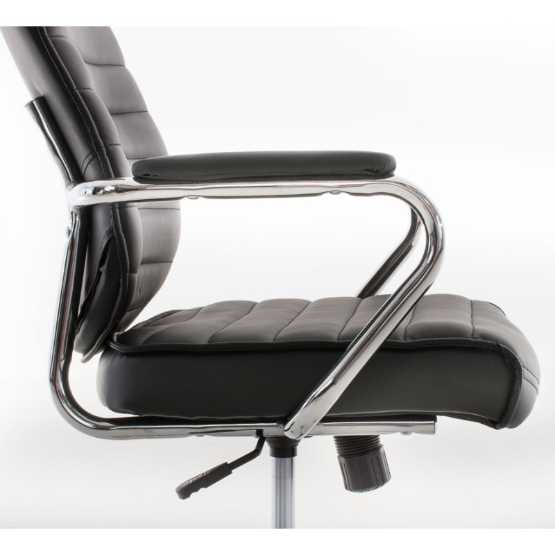 Silla de oficina negra Rako V2
