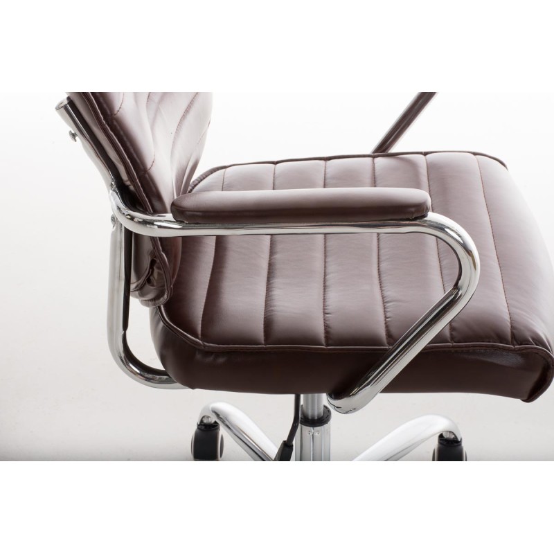 Silla de oficina Rako V2 en color rojo burdeos