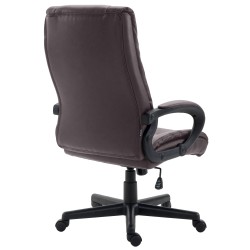 Silla de oficina Sparta XL en piel sintética marrón