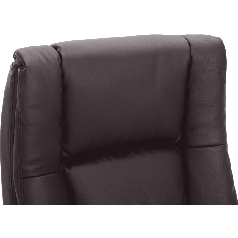 Silla de oficina Sparta XL en piel sintética marrón
