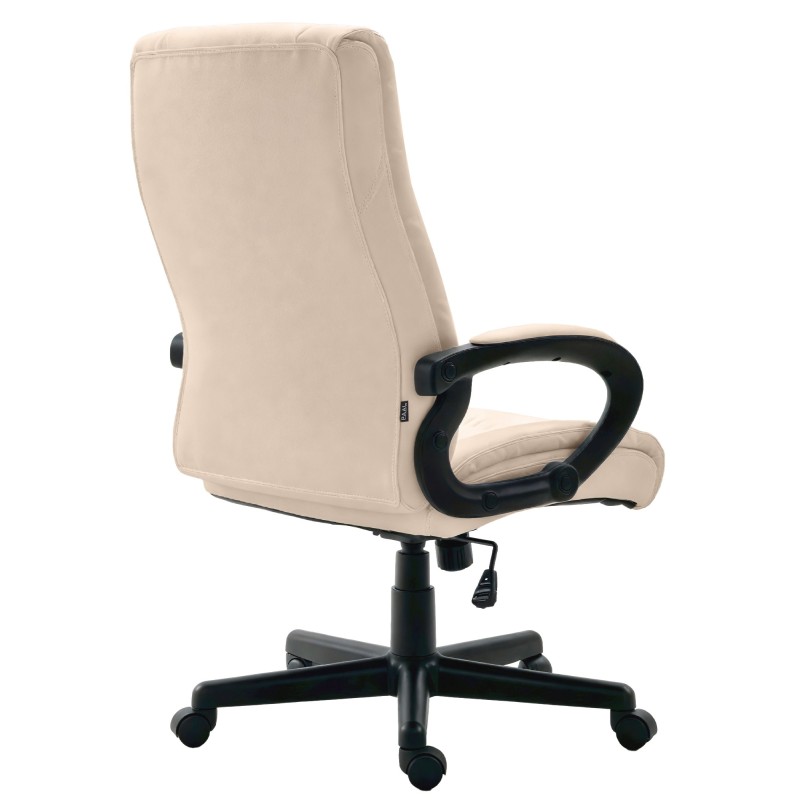 Silla de oficina Sparta XL en piel sintética color crema