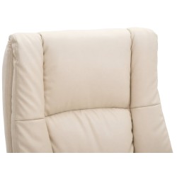 Silla de oficina Sparta XL en piel sintética color crema