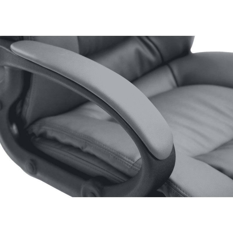 Silla de oficina Sparta XL en piel sintética gris