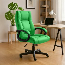 Silla de oficina Sparta XL en piel sintética verde