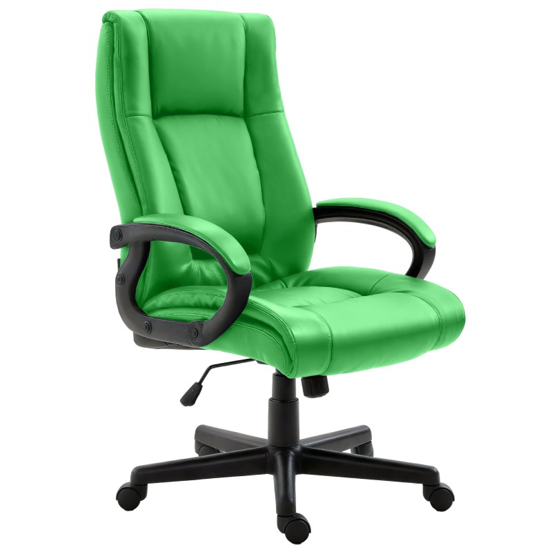 Silla de oficina Sparta XL en piel sintética verde