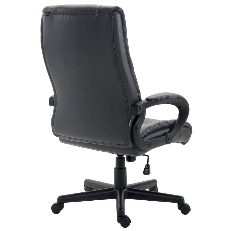Silla de oficina Sparta XL en piel sintética negra
