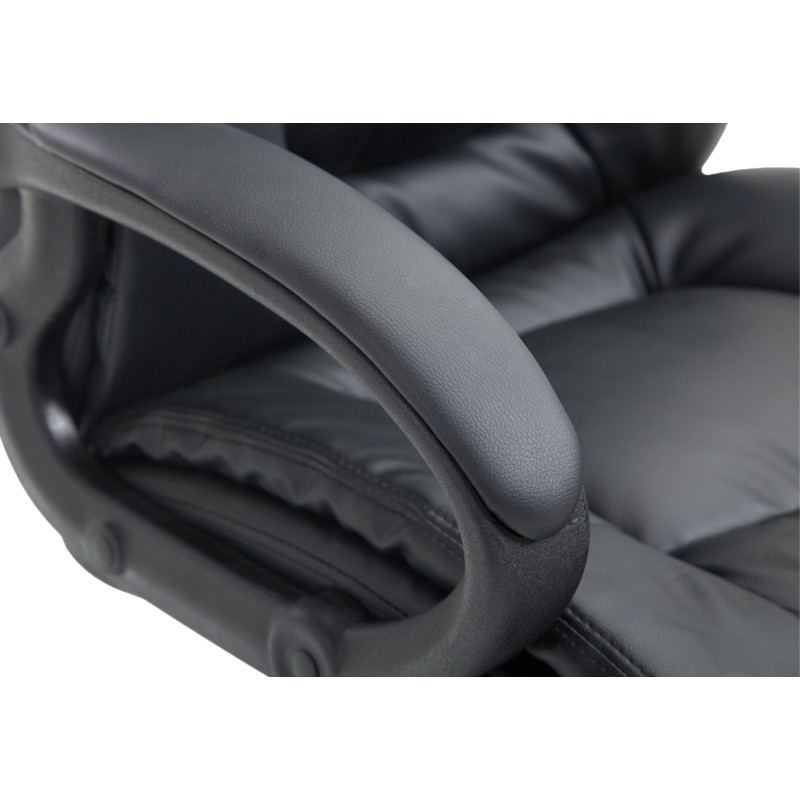 Silla de oficina Sparta XL en piel sintética negra