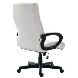 Silla de oficina Sparta XL en piel sintética blanca