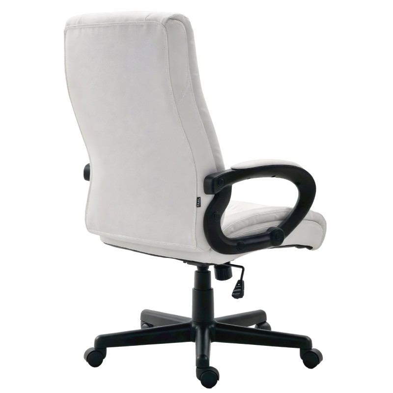 Silla de oficina Sparta XL en piel sintética blanca
