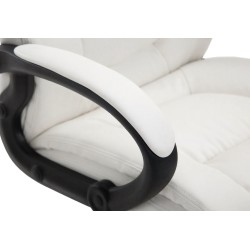 Silla de oficina Sparta XL en piel sintética blanca