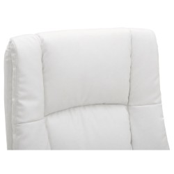 Silla de oficina Sparta XL en piel sintética blanca