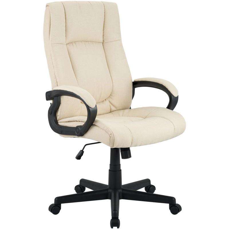 Silla de oficina Sparta XL en tela color crema
