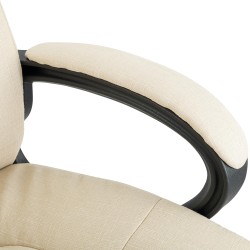 Silla de oficina Sparta XL en tela color crema