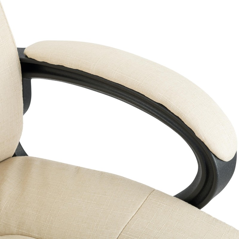 Silla de oficina Sparta XL en tela color crema