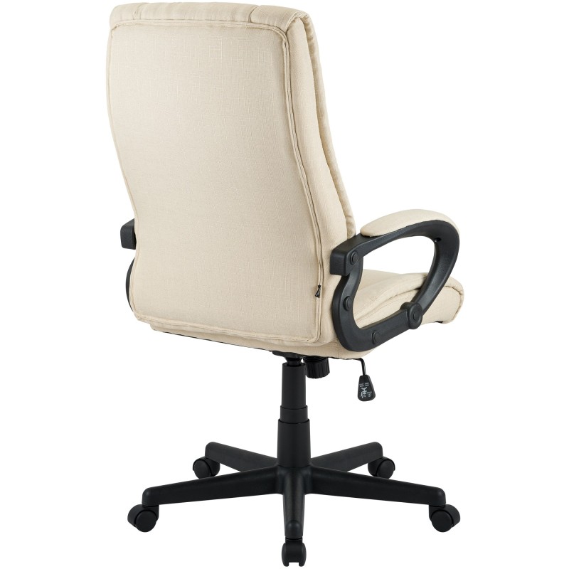 Silla de oficina Sparta XL en tela color crema