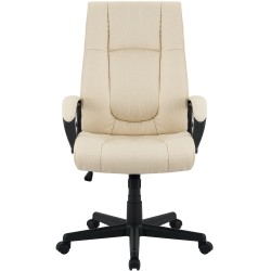 Silla de oficina Sparta XL en tela color crema