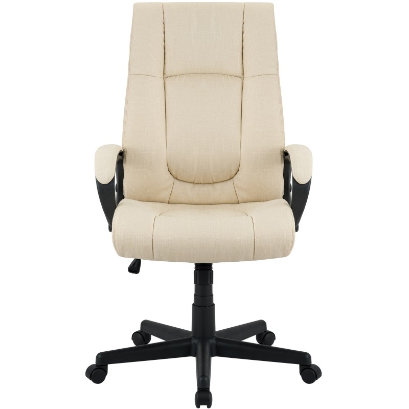 Silla de oficina Sparta XL en tela color crema