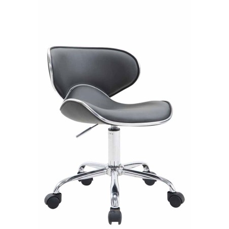Taburete de trabajo Las Vegas V2 en piel sintética gris