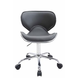 Taburete de trabajo Las Vegas V2 en piel sintética gris