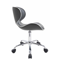 Taburete de trabajo Las Vegas V2 en piel sintética gris