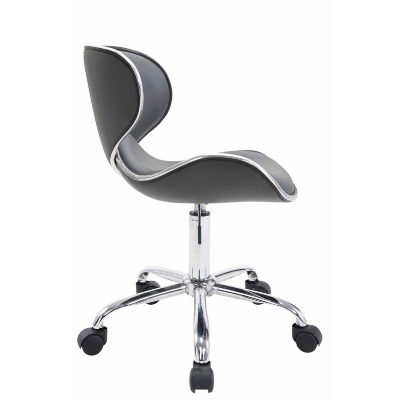 Taburete de trabajo Las Vegas V2 en piel sintética gris