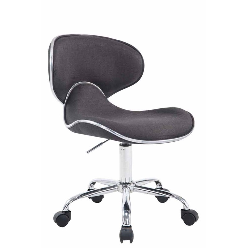 Taburete de trabajo Las Vegas V2 de tela gris oscuro