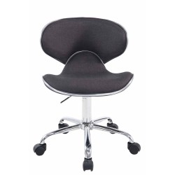 Taburete de trabajo Las Vegas V2 de tela gris oscuro