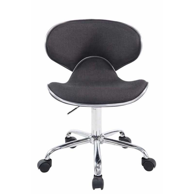 Taburete de trabajo Las Vegas V2 de tela gris oscuro