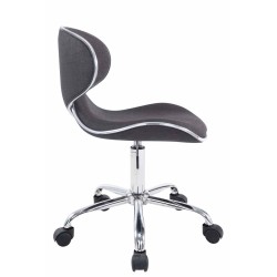 Taburete de trabajo Las Vegas V2 de tela gris oscuro