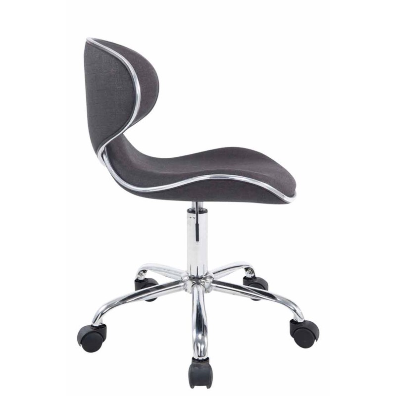 Taburete de trabajo Las Vegas V2 de tela gris oscuro