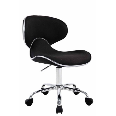 Taburete de trabajo de tela negra Las Vegas V2