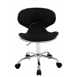Taburete de trabajo de tela negra Las Vegas V2