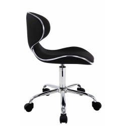 Taburete de trabajo de tela negra Las Vegas V2