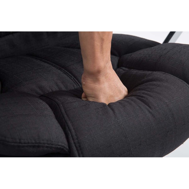 Silla de oficina BIG Xanthos en tela negra V2