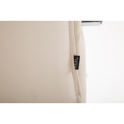 Silla de oficina Vaud en piel sintética color crema