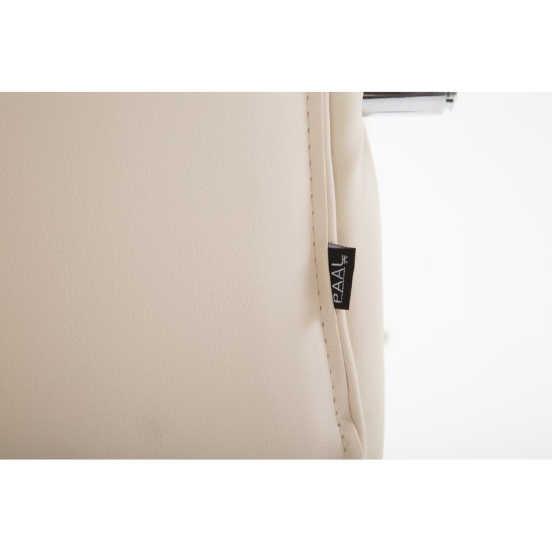 Silla de oficina Vaud en piel sintética color crema