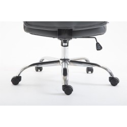 Silla de oficina Vaud en piel sintética gris