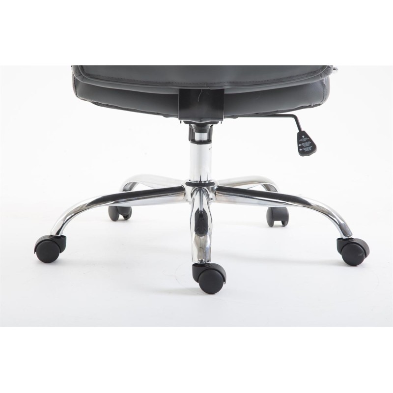 Silla de oficina Vaud en piel sintética gris