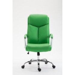 Silla de oficina Vaud en piel sintética verde