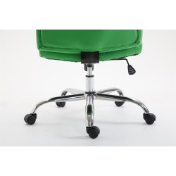 Silla de oficina Vaud en piel sintética verde